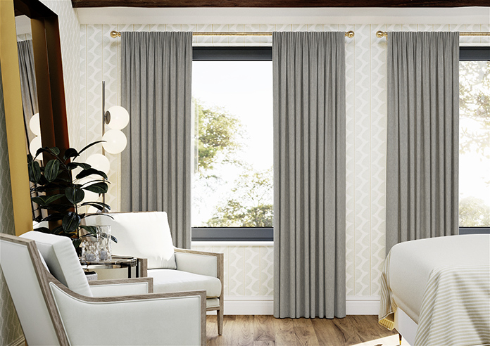Delicate Chevron, Davy Grey - Made to Measure Curtains - Image 3